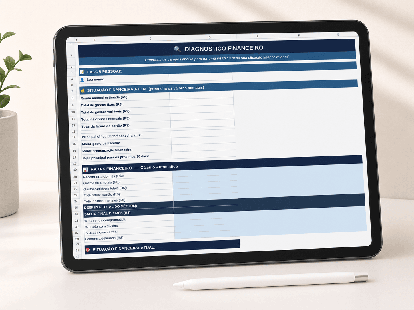 Planilha Premium de Controle Financeiro