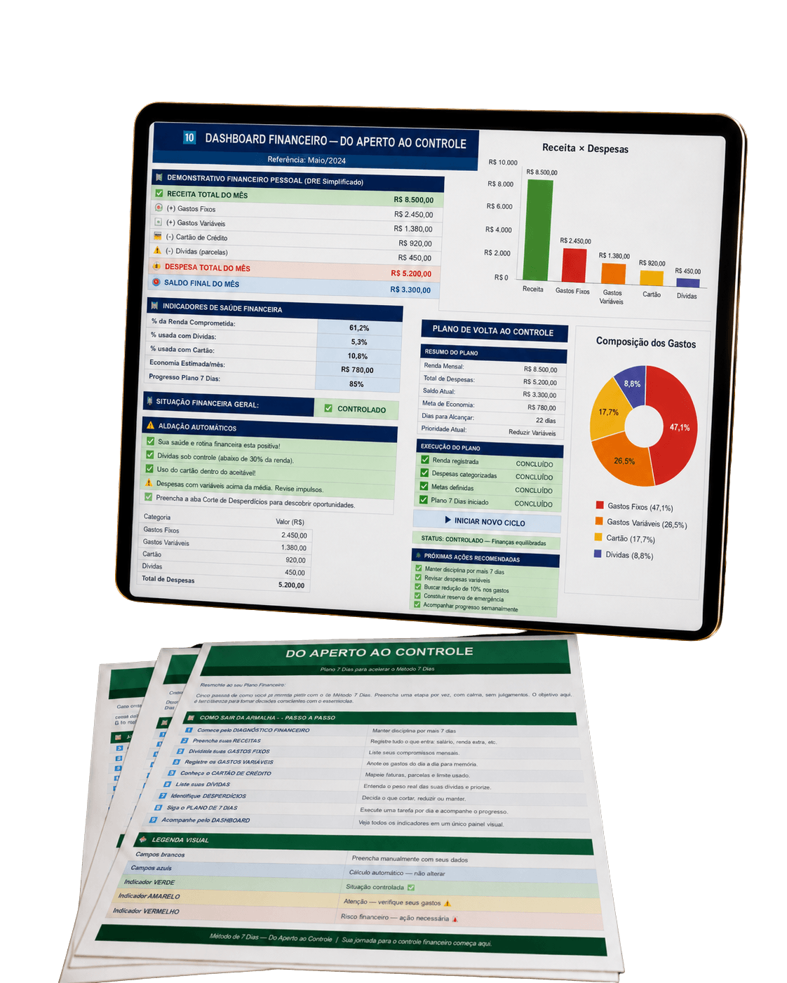 Planilha Premium de Controle Financeiro — bônus do kit